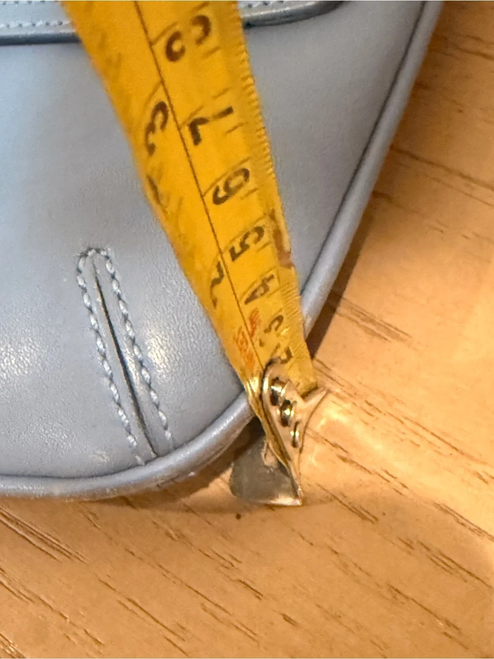 Coach Dusty Blue Leather Buckle Crossbody